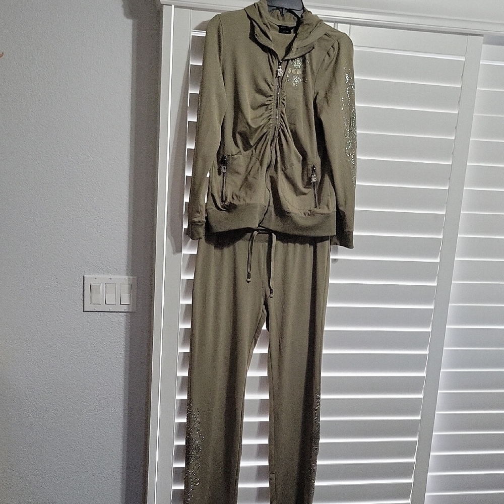 BCBGMaxAzria Green Track Pants & Joggers